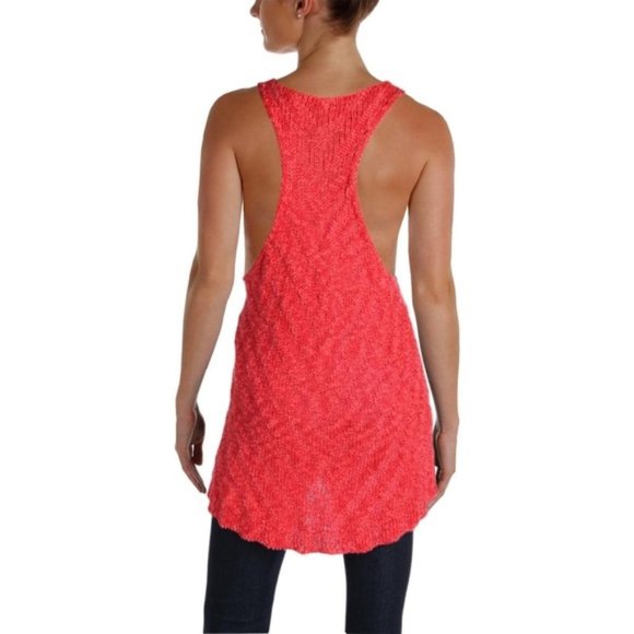 NWT Free People Chevron Sweater Tank Top Red XS - Picture 3 of 11